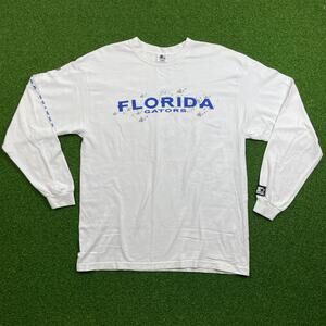 Vintage 90s Starter White Florida Gators Long Sleeve T-Shirt Sz L